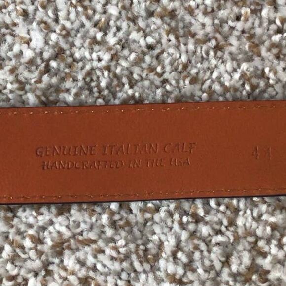 Alton Lane Italian Leather Belt Size 44 Black USA Made Classic Menswear - Picture 6 of 16